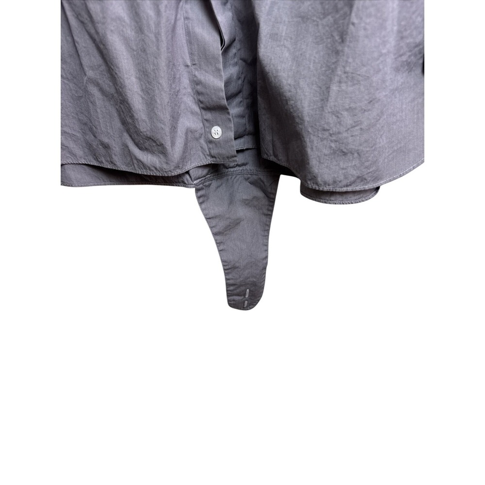 Brioni Bergdorf Goodman Mens Grey Cotton Bodysuit Dress Shirt French Cuff 43 17 - Picture 2 of 7